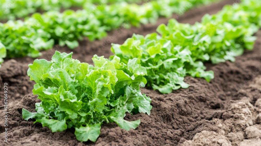 Lush Green Lettuce in Natural Light Setting Lush Green Lettuce in Natural Light Setting