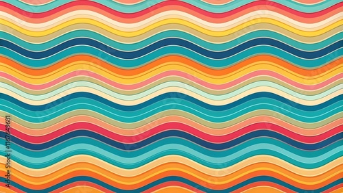 Serene Abstract Horizontal Background with Flowing Pastel Waves for Modern and Calming Designs