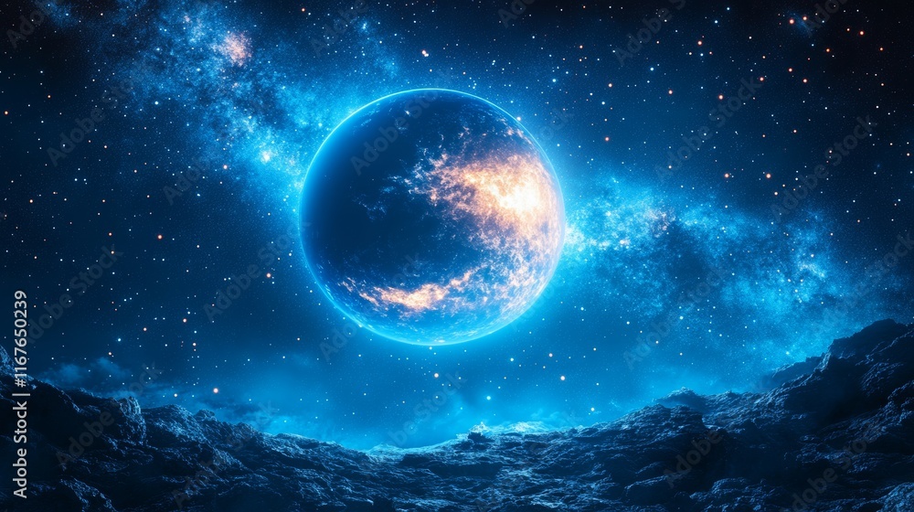 Earth Rising Over Lunar Horizon: Soft Glow on Moon's Cratered Surface, Cosmic Phenomenon, Space Photography Earth Rising Over Lunar Horizon: Soft Glow on Moon's Cratered Surface, Cosmic Phenomenon, Space Photography