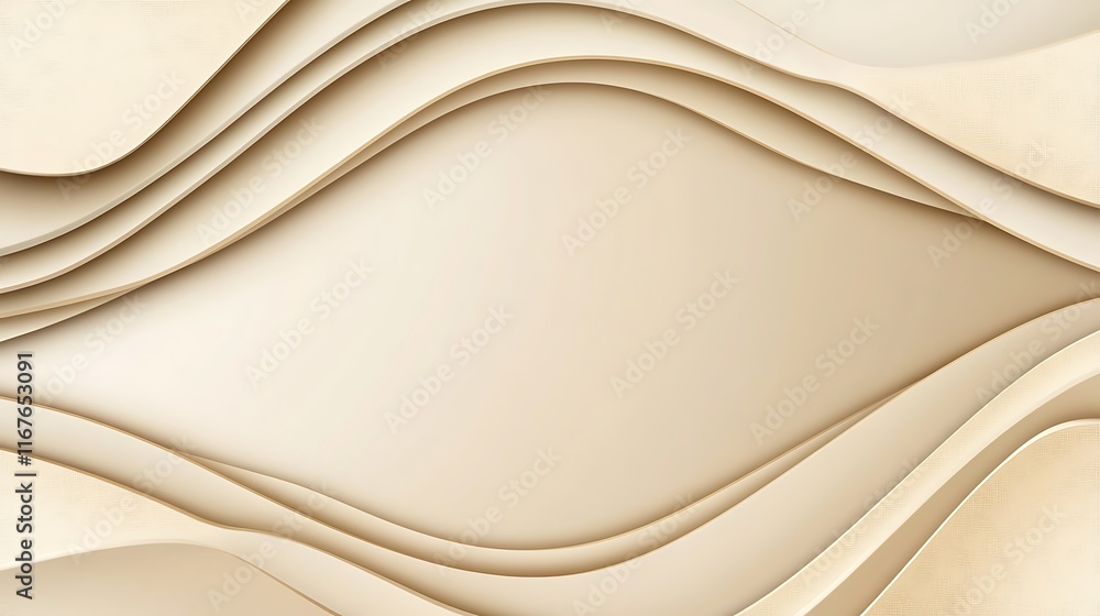 Obraz premium Abstract Beige Waves Curving Design Background