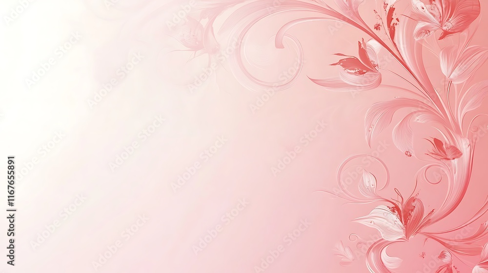 Delicate Pink Floral Design Background Illustration Delicate Pink Floral Design Background Illustration