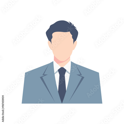 Businessman portrait vector illustration 