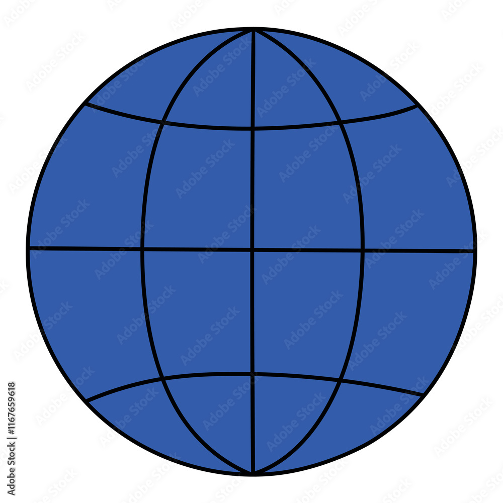 Hand drawn cartoon globe icon on a white background. Hand drawn cartoon globe icon on a white background.