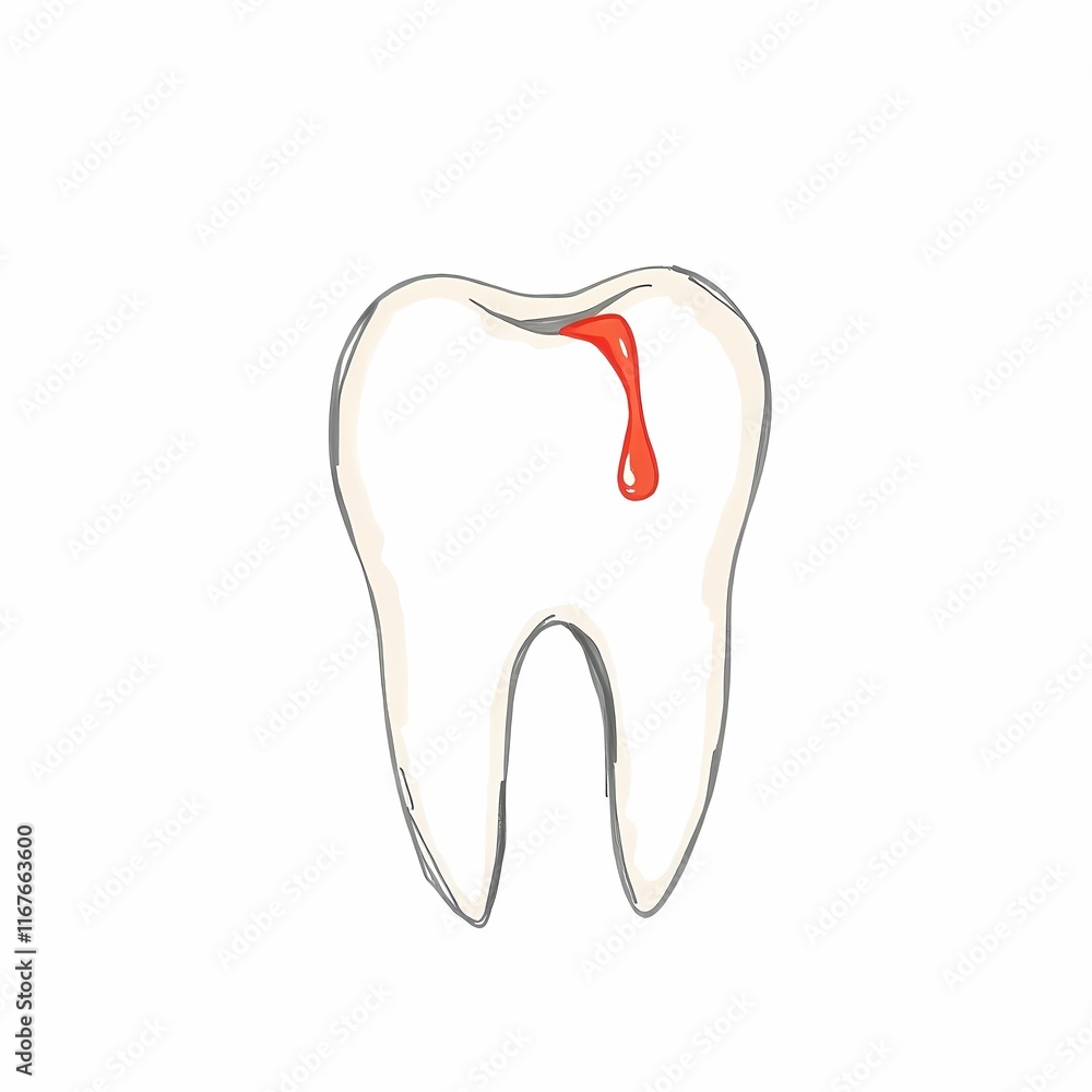 Obraz premium Tooth and the Red Spot