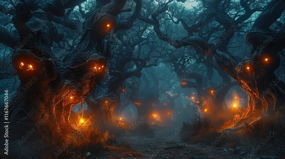 A witch's house with a bubbling cauldron and magical potions, filled with the essence of Halloween enchantment A witch's house with a bubbling cauldron and magical potions, filled with the essence of Halloween enchantment