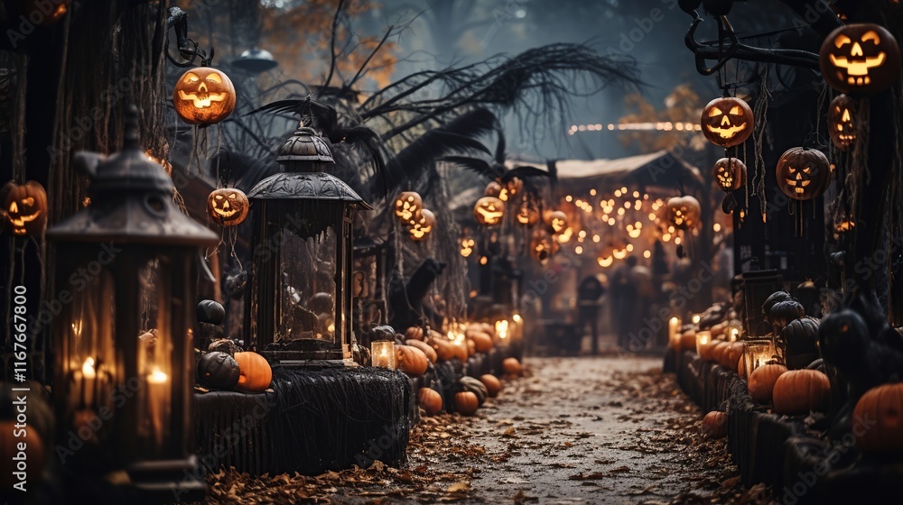 Obraz premium a cinematic heavy metal music video Frame with dark nature without people