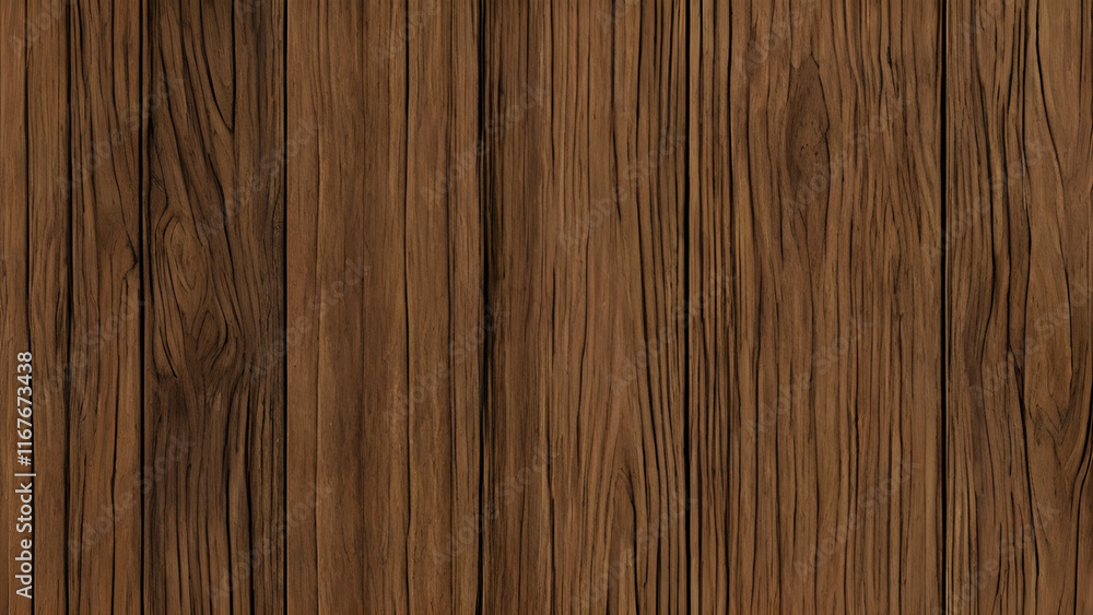 Fototapeta premium Dark brown wood texture background with planks