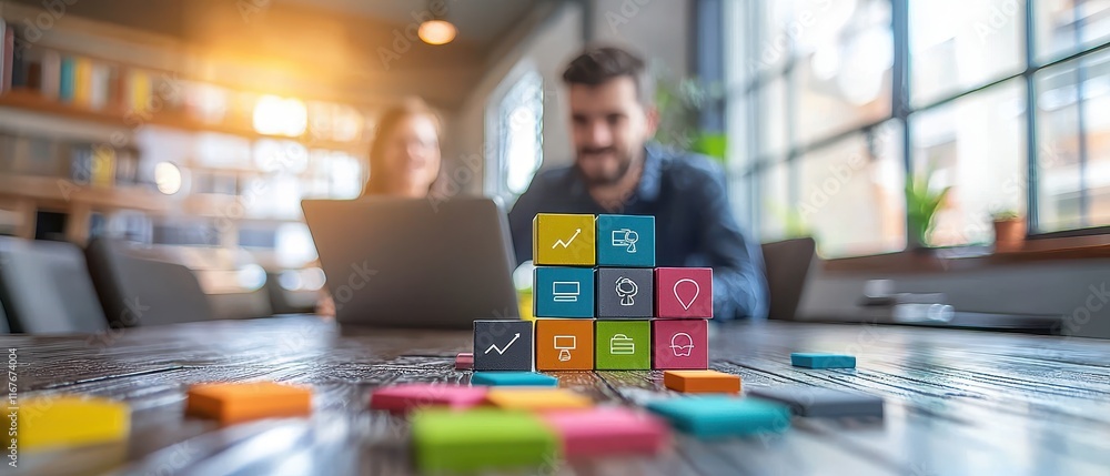Obraz premium Leadership development in hr enhancing skills in a collaborative workplace environment