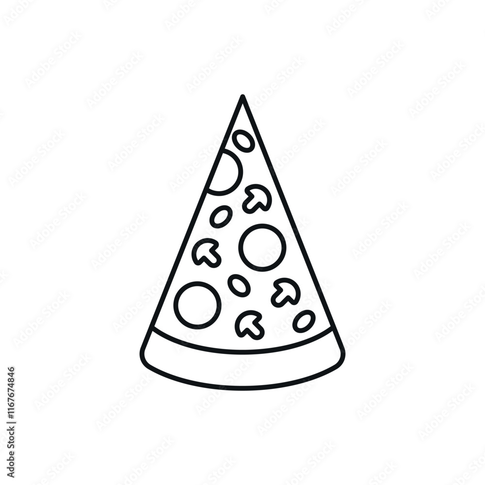 Pizza slice icon. Pizza slice icon.