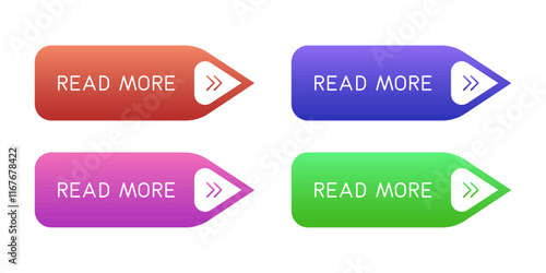 Colorful CTA button set: Read more.