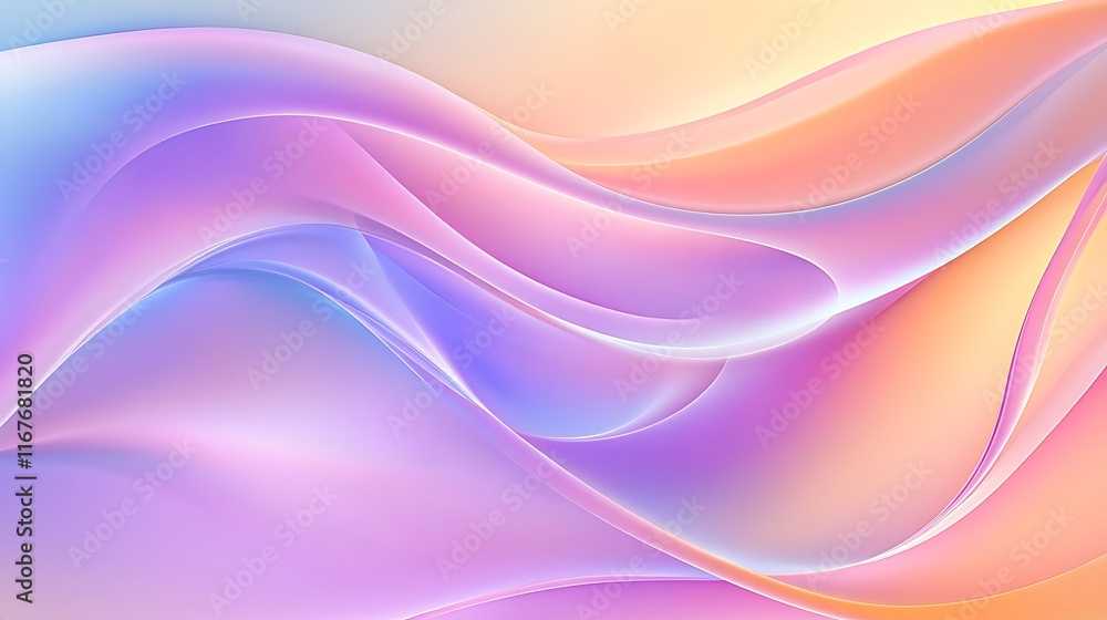 Fototapeta premium Abstract Pastel Waves Flowing Softly