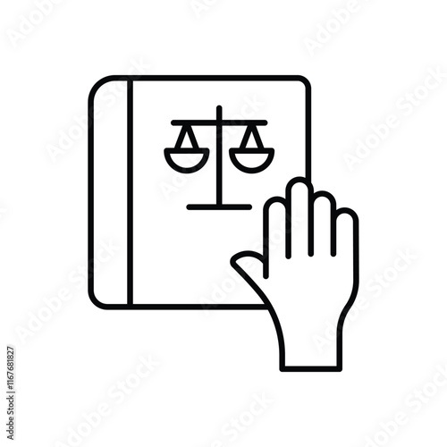 Oath vector icon
