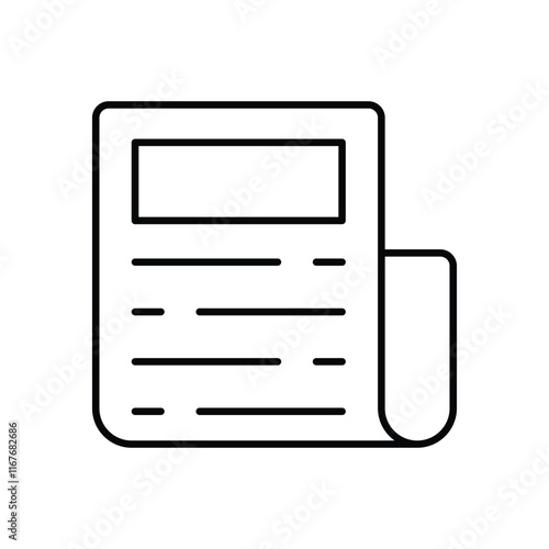 Newspaper vector icon