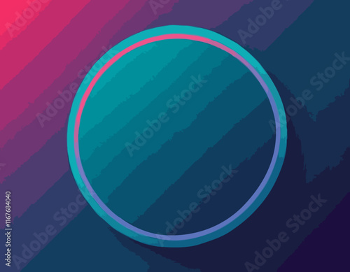 Background with Circle Gradient Lines. Abstract Geometric Vector Pattern.