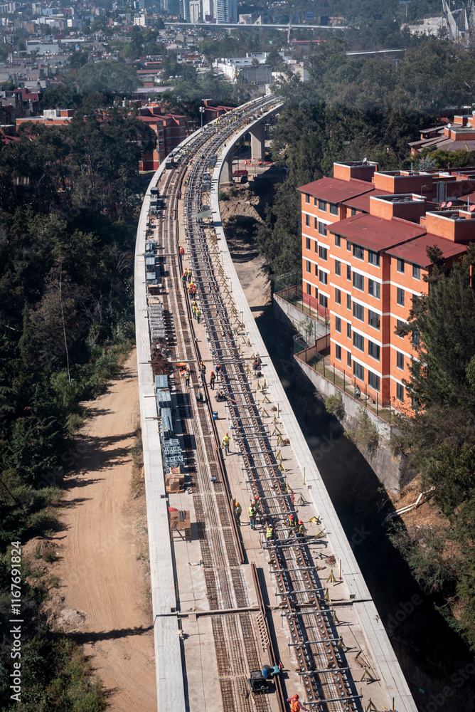 aerial view of bridge