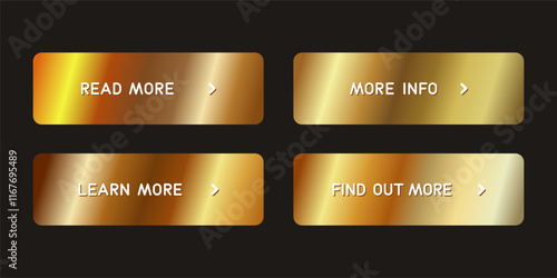 Golden CTA button set.