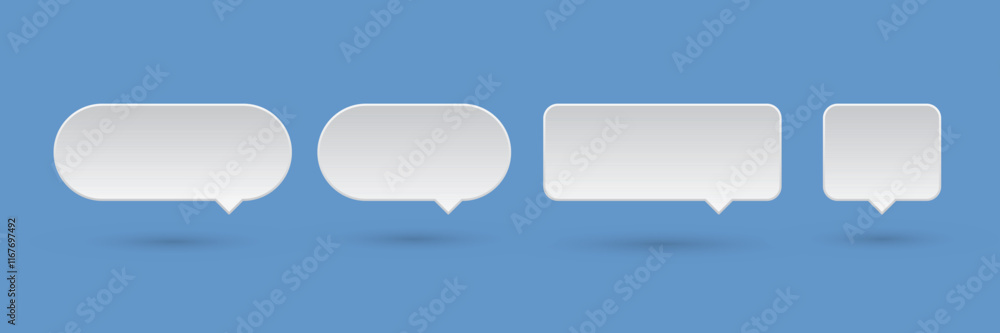 Speech bubbles with blue background. Speech bubbles with blue background.