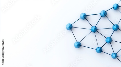 Wallpaper Mural A low poly background featuring abstract polygonal shapes with connecting dots and lines, created through 3D rendering. Torontodigital.ca