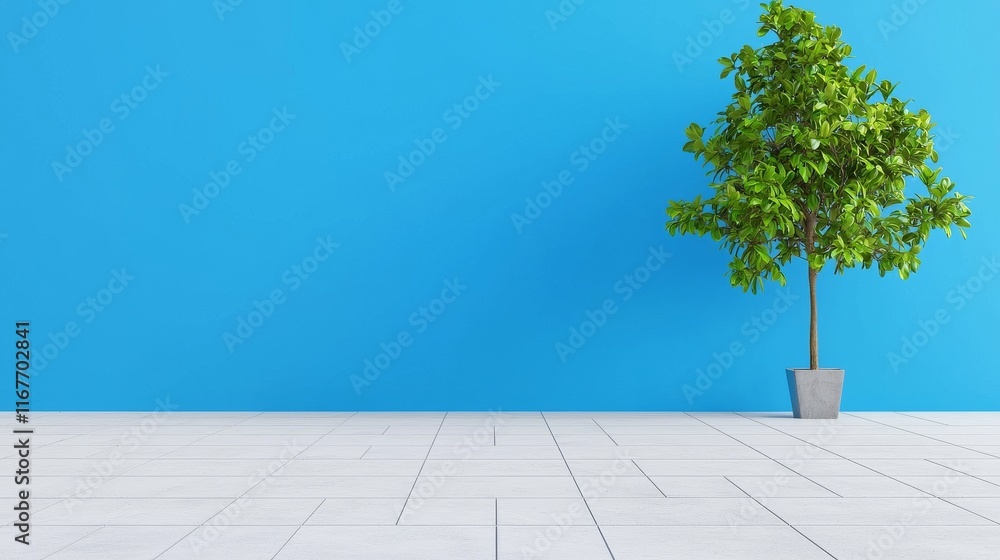 Obraz premium An abstract modern architectural 3D render with a vacant concrete floor, perfect for showcasing cars.