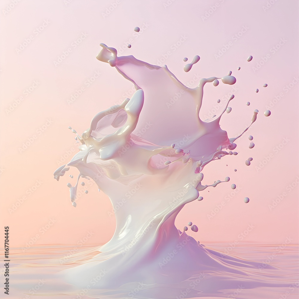 Fototapeta premium Moisturizer Splash, Soft, Creamy Texture Image