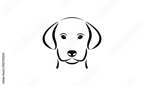 Minimalist Dog Face Logo
