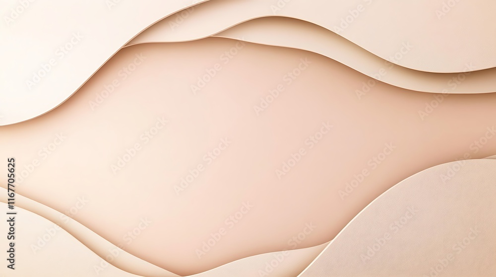 Abstract Beige Paper Waves Design Background Abstract Beige Paper Waves Design Background