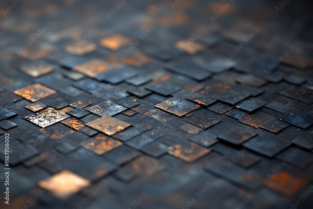 Layered QR code-like squares forming abstract art on a clean surface Layered QR code-like squares forming abstract art on a clean surface