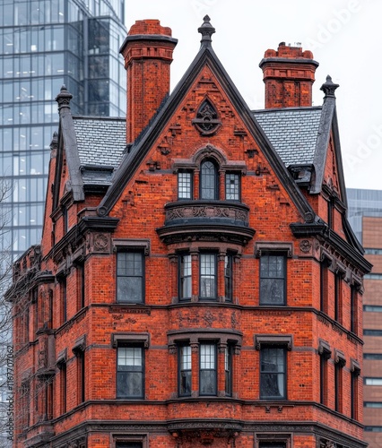 Compressed Telephoto perspective of mid-town Manhattan architecture. photo