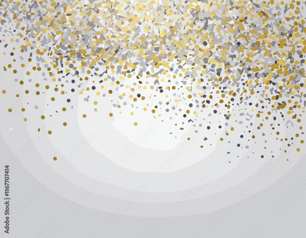 Golden and silver confetti Golden and silver confetti