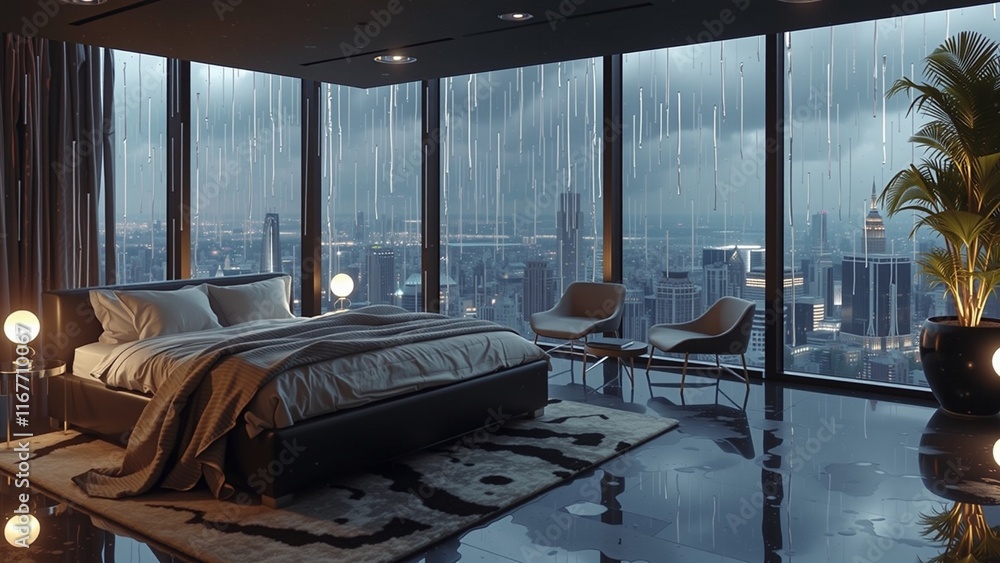 Fototapeta premium luxury hotel room with a bed