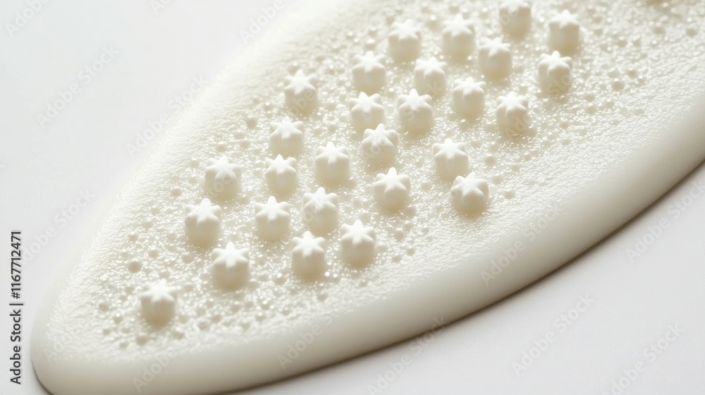 Close-up of a White Star-Shaped textured Surface Close-up of a White Star-Shaped textured Surface