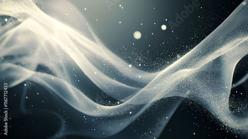 Abstract light and particles creating a dreamy atmosphere