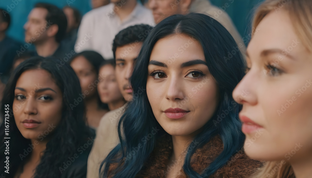 Obraz premium Diverse group of young professionals standing together outdoors