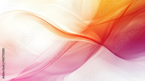 Abstract flowing waves in warm colors
