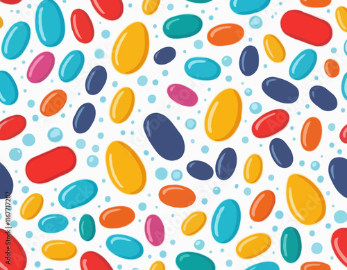 Multi Vitamin complex icons poster. Vector illustration. Multivitamin supplement, b1, d, e, mg, c, zinc, magnesium, a. Diet poster. Colorful pills capsule, droplet group on white background.