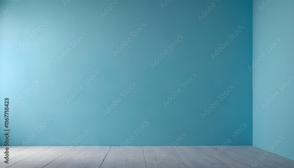 Empty room with blue walls and wooden floor Empty room with blue walls and wooden floor