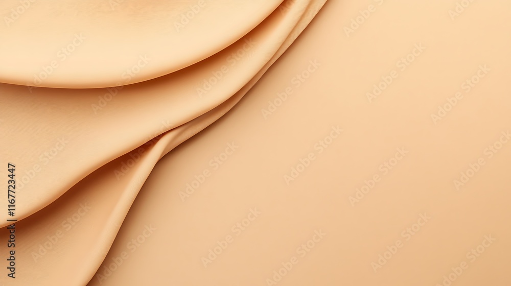Pale Peach Fabric Draped Elegantly on a Surface Pale Peach Fabric Draped Elegantly on a Surface