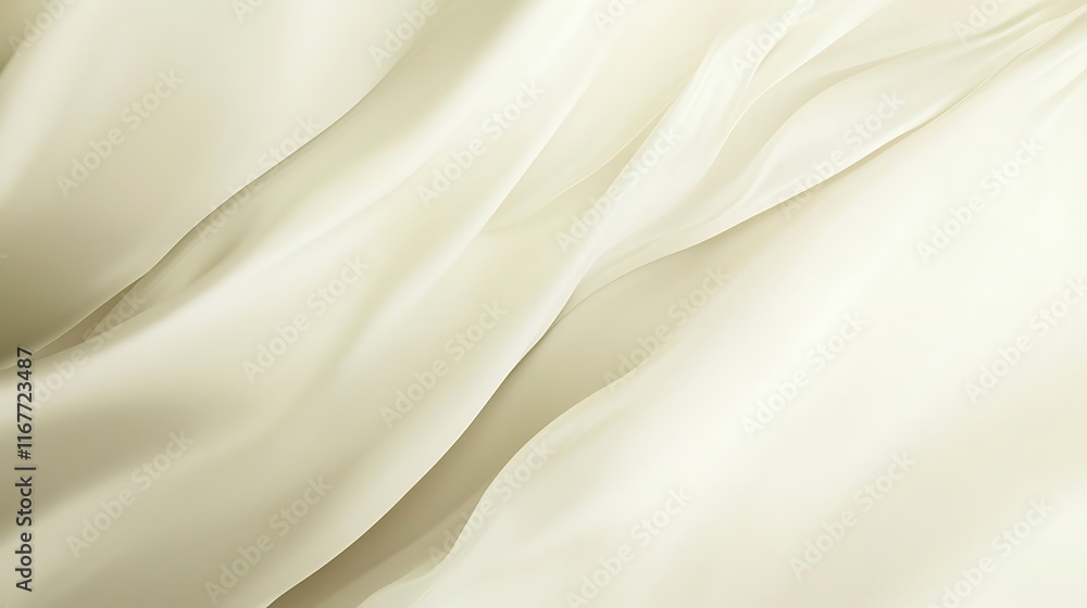 Obraz premium Creamy Beige Fabric Draped in Soft Folds