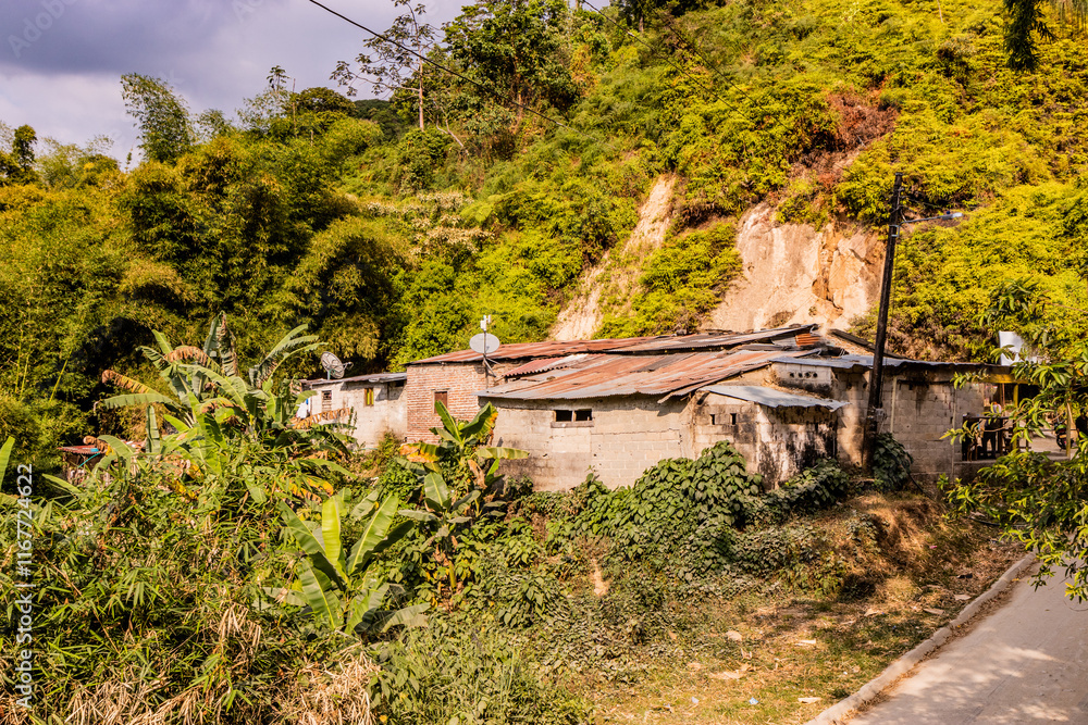 Fototapeta premium Small settlement near Minca, Colombia.