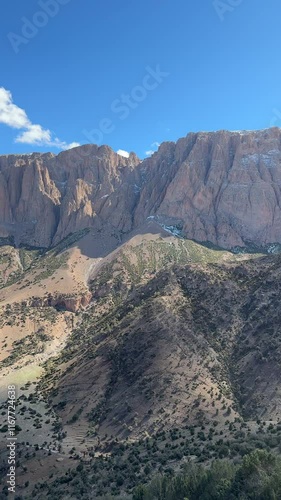 view of the mountains of zaouiat ahnsal, morocco photo