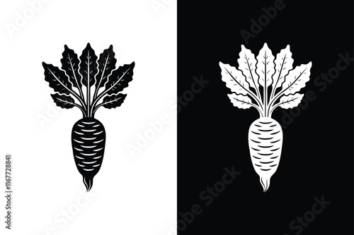 Horseradish icon vector on White Background ,Vector Art Illustration on white background.