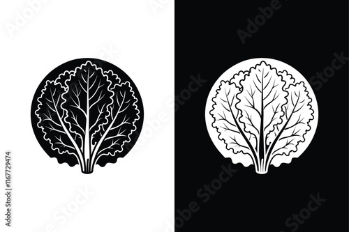 Kale icon vector on White Background ,Vector Art Illustration on white background.