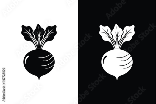 Kohlrabi icon vector on White Background ,Vector Art Illustration on white background.