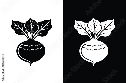 Kohlrabi icon vector on White Background ,Vector Art Illustration on white background.