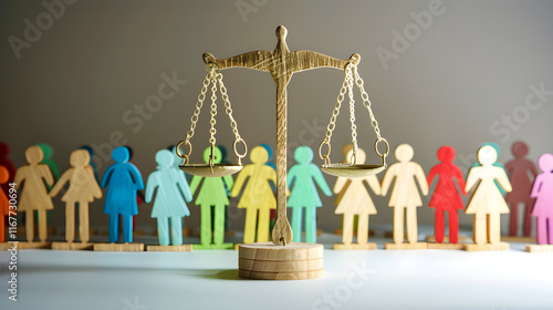 Abstract Representation of Fairness: Balanced Scales Symbolizing Justice and Equality
