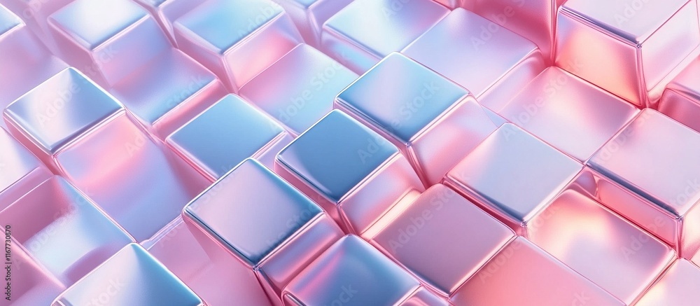 Abstract background of pink and blue cubes. Abstract background of pink and blue cubes.