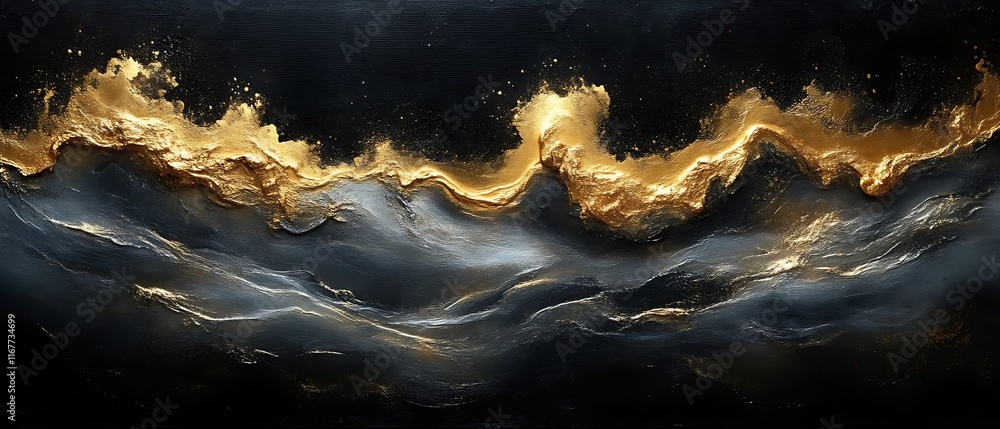 Abstract gold and dark grey waves. Abstract gold and dark grey waves.