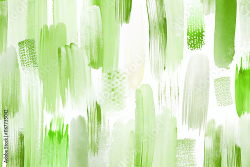Abstract green watercolor design, textured brush strokes, vibrant shades, artistic background, modern decor, nature-inspired elements.