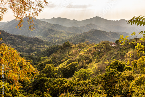 Lush mountains near Minca, Colombia.
