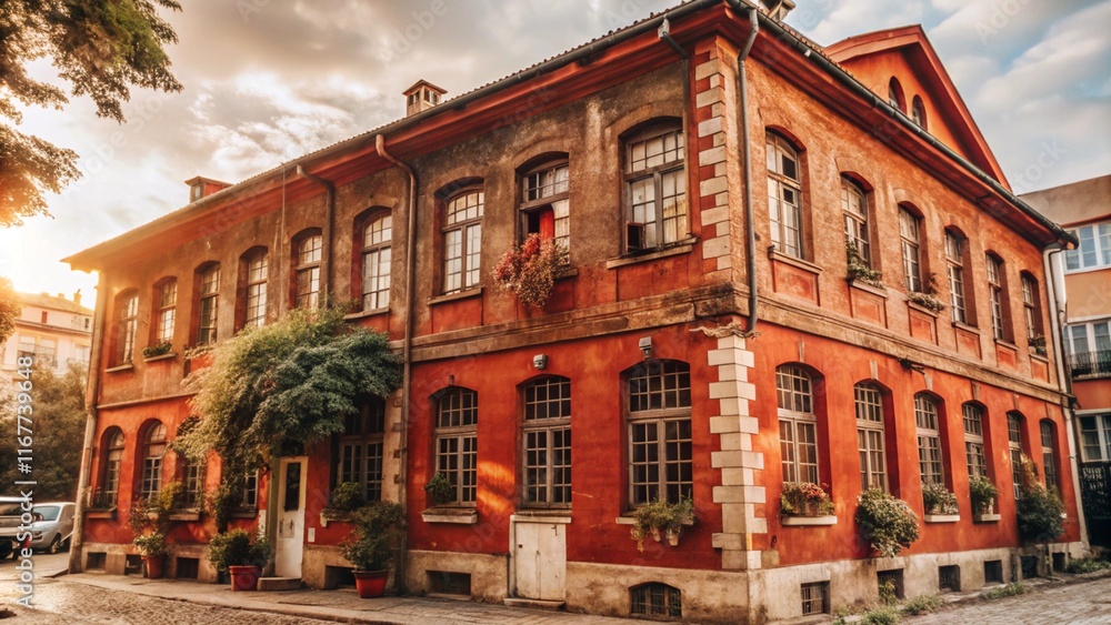 Obraz premium university building, creative architecture concept